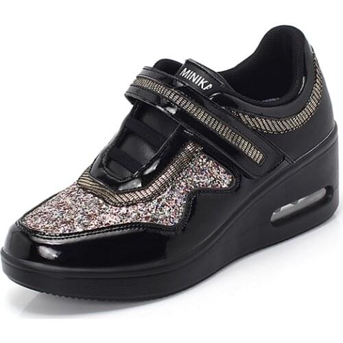 Hot Women Shining Sneakers Vulcanize Shoes Women Shoes Ladies Slip-On Solid Color Sneakers Female Sport Mesh Casual Shoes Women