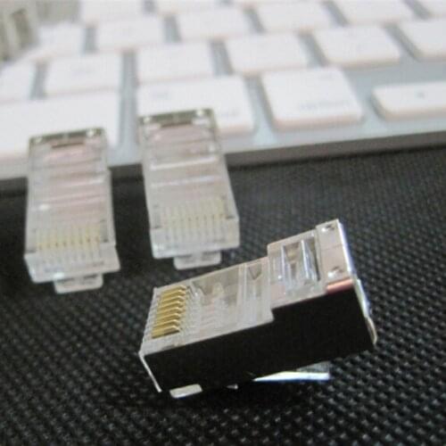 RJ 45 Cable Crimp Ethernet Connector Rj45 8pin 8p8c Multifunction Crimp Shielded Shielded Modular Plug Network Connector N0PB