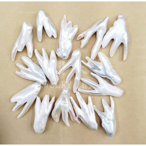 Natural Freshwater Guinea Fowl Claw Beads 15-40mm Irregular Pearl Pendant For Making DIY Bracelet Necklace Earring Accessories