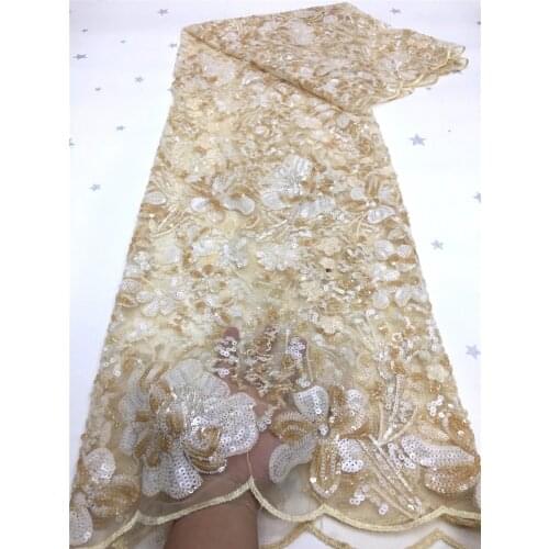 NHX03# African Colorful Sequin Embroidery Tulle Mesh Lace for Sawing Wedding Dress/Fashion Show