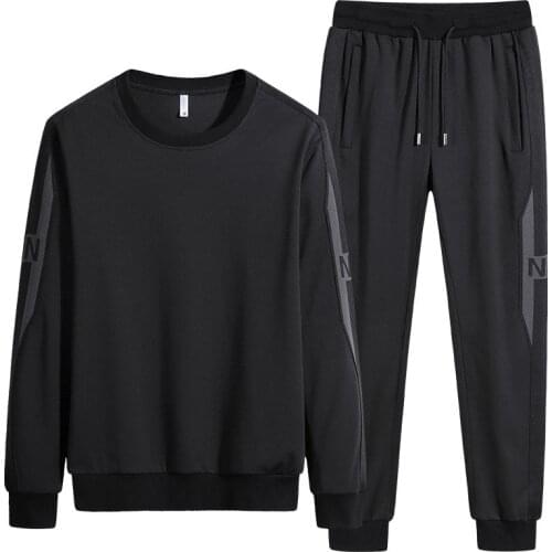 New MenS Sportswear Suit Spring And Autumn Jogging Sets Young Male Student Fashion Tracksuit Plus Size 8XL 2 Piece Sports Suits