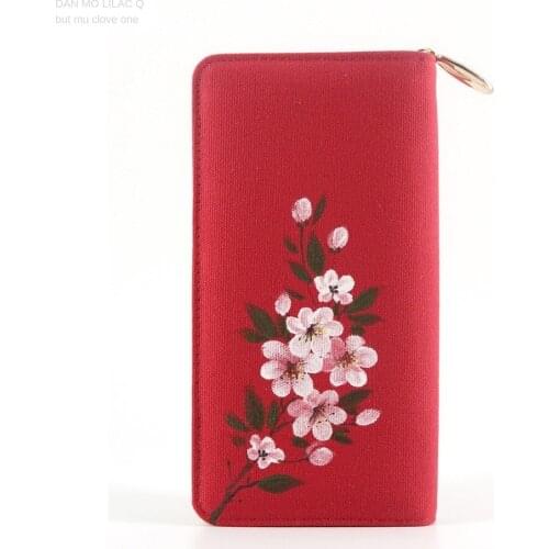 Origional Purses Vintage Hand Wallet Womens Long 2020 New Hipster Creative Hand-Painted Zip Wallet Handbag Purses