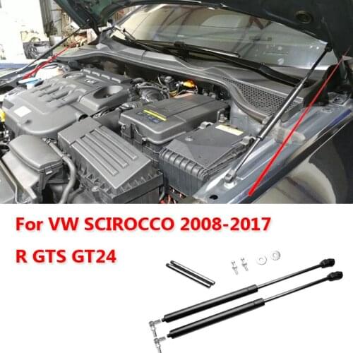 For VW SCIROCCO 2008-2017 R GTS GT24 car front Hood Gas Spring Shock Lift Strut Bars Automatic lifting Support Hydraulic Rod