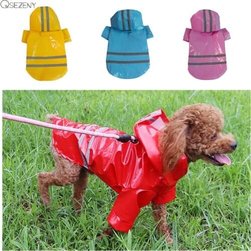 S-XL Pets Dog Clothes Summer Outdoor Puppy Pet Rain Coat Hoody Waterproof Jackets PU Raincoat for Dogs Cats Apparel Clothes