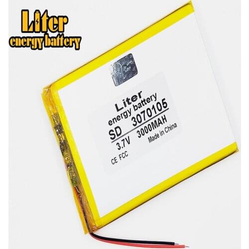 3.7 V polymer battery 3070105 3000 mah story electromechanical empha battery 7 inch tablet Lithium polymer Battery