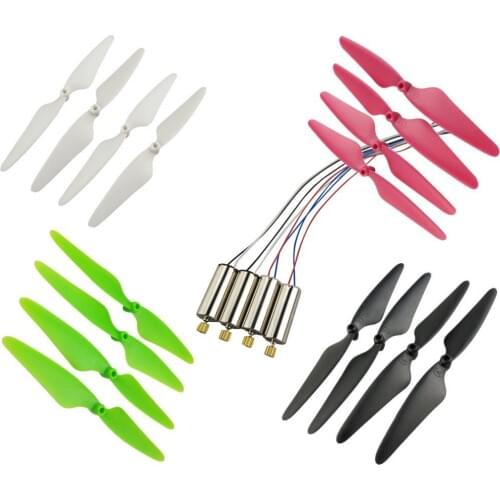 Upgrade Motors Main Blade Propellers for Hubsan H502E H502S Drone Replacement with Metal Gear RC Quad Copter Spare Parts Set