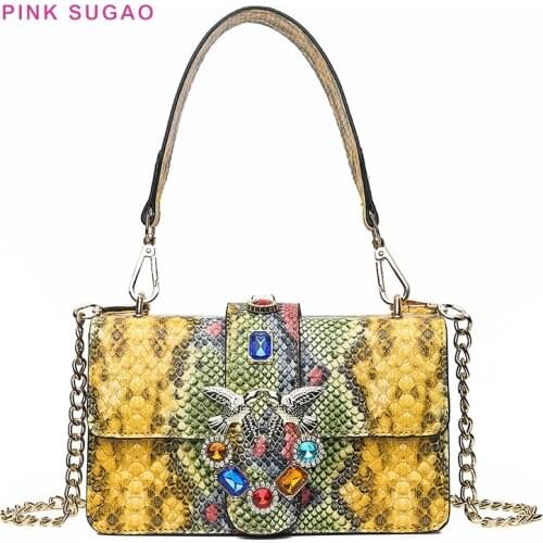 Pink Sugao crossbody bag for women luxury handbags women bags designer women purse leather purses and handbags shoulder bag new