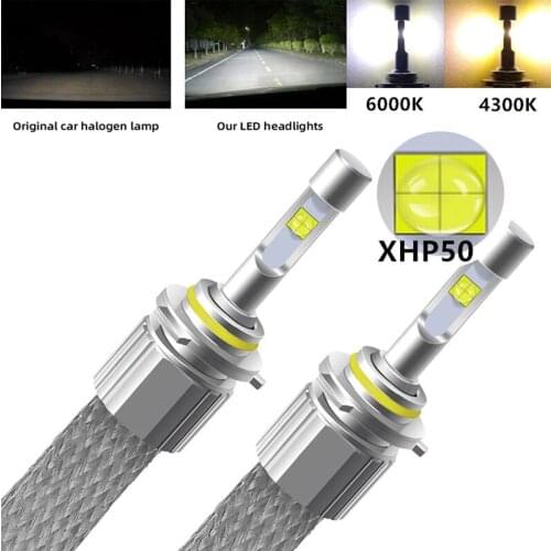 Super Bright 12000LM XHP50 Car Headlights H7 LED Car H4 LED H1 H8 H11 H3 HB3 9005 HB4 9006 LED Auto Lights Bulb 4300K 6500K