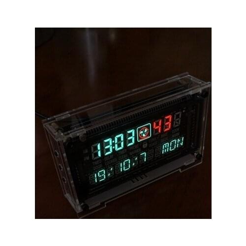 Creative Glass Gift Desktop VFD Clock VFD DIY Kit BoyFriend Gift Digital LED Clock Creative Home Clock Ambient Light VFD screen