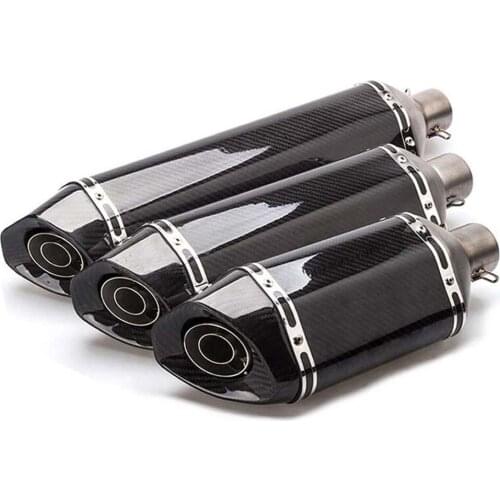 Universal 38-51 mm Silencer Motorcycle Exhaust Muffler Pipe with DB Killer Escape Painted Carbon Fiber 370mm 470mm 570mm Sticker