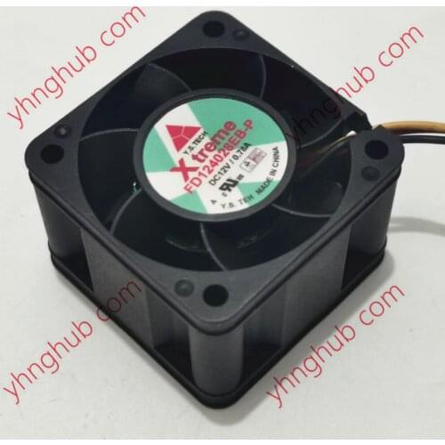 Y.S TECH FD124028EB-P DC 12V 0.78A 40X40X28mm 3-wire Server Cooling Fan