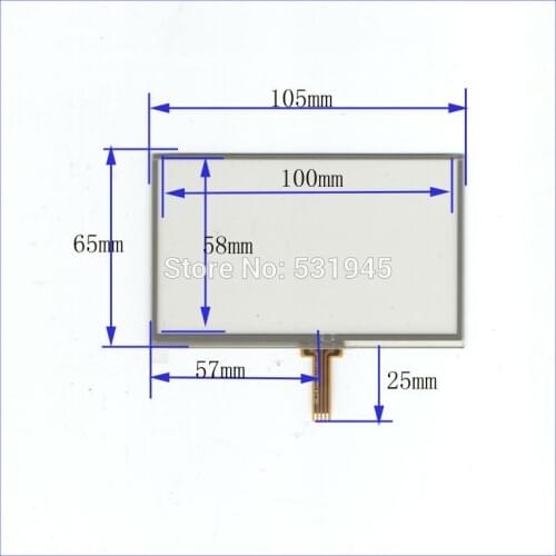 ZhiYuSun NEW 4.3 Inch Touch Screen 105mm*65mm for 4.3GPS GLASS 105*65 for tble compatible for soling gps touch on display