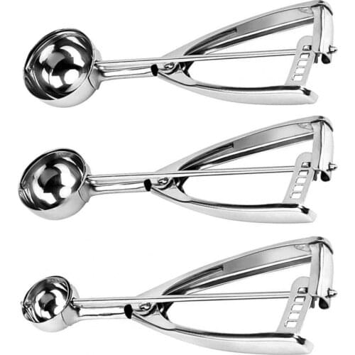 1 Set Spoon Dish Stainless Useful Home Tools Supplies Potato Ice Cream Ball Dough Kitchen Biscuit Accessories Steel Spring