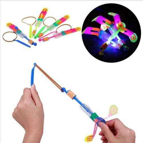 1 Pcs Led Lighting Up Luminous Toy Flying slingshot Flying Toys Toys Xmas Decor light Quickly fast catapult