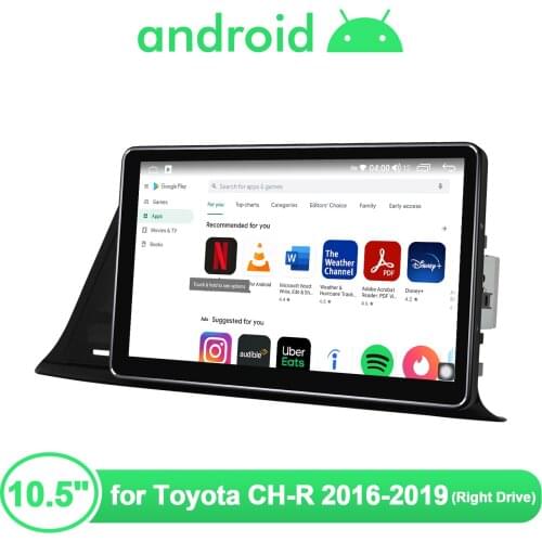 10.5" Car Radio With Display Central Multimedia 1din Player Car Intelligent System Autoradio Bluetooth For Toyota CH-R 2016-2019