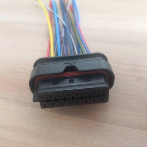 16 Pin 16 Way Electric Eye Front And Rear Bar Reversing Radar Camera Connector Plug Wire Pigtail For Mercedes-Benz A0001532222