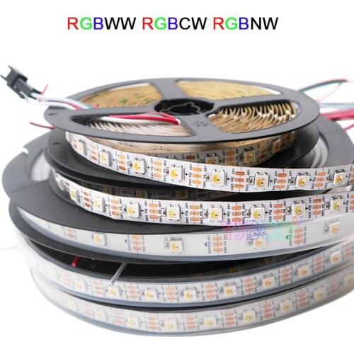 1m/3m/5m DC5V 4 color in 1 SK6812 LED Strip RGBW+NW/CW/WW Light tape 30/60/144 leds/m IP30/IP67 addressable similar ws2812b