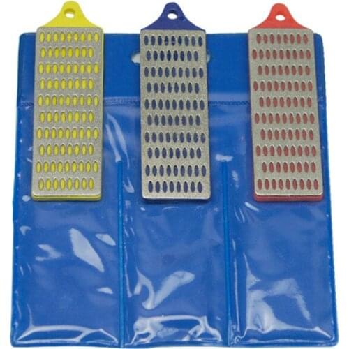 3pc 180-360 Grit Diamond Thin Blade Grinding Sharpening Stone Whetstone Tool Kit