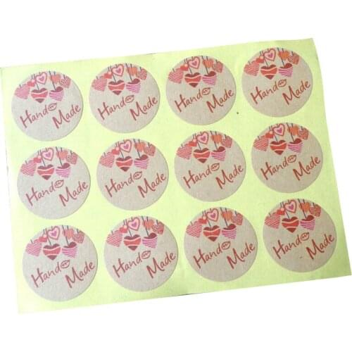 600pcs/lot Hand Made Adhesive Package DIY Creative Gift Label Chocolate Cookies Stickers