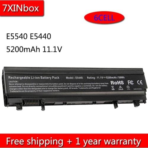 7XINbox 6cell 5200mAh VV0NF N5YH9 Battery For Dell Latitude E5540 E5440 WGCW6 CXF66 VJXMC 0M7T5F 0K8HC 1N9C0 7W6K0 F49WX NVWGM