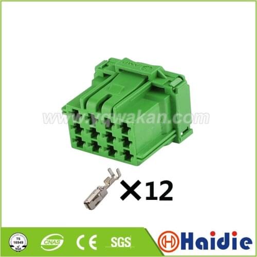 Free shipping 2set 12pin auto electric wiring plug wire harness cable unsealed connector