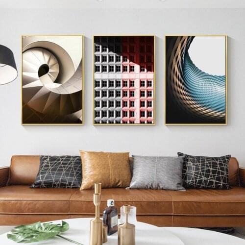 Nordic decorative painting living room Company Office Church Building architecture landscape hotel apartment home decoration