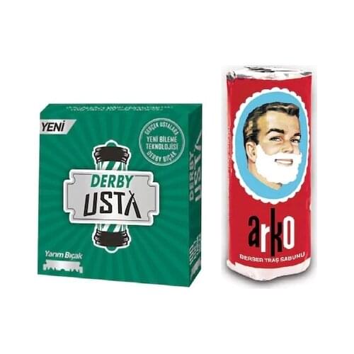 Derby Master Half Razor 100'lü + Arko Men Shaving Soap 75 G