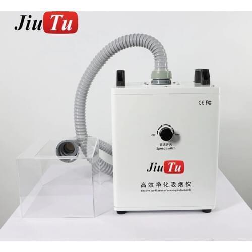 Jiutu Fume Extractor With Transparent Box Smoke Absorber Soldering Tool For Laser For iPhone Back Glass Separating Machine