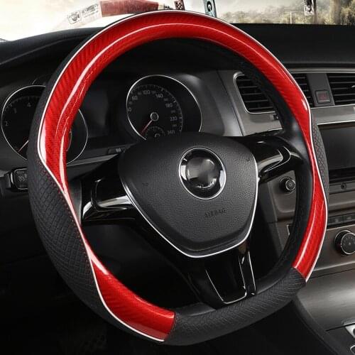 Car Steering Wheel Cover D Type PU Leather For Nissan X-trail Qashqai Rogue Sport Rogue 2017 2018 2019 2020 2021 Altima Versa