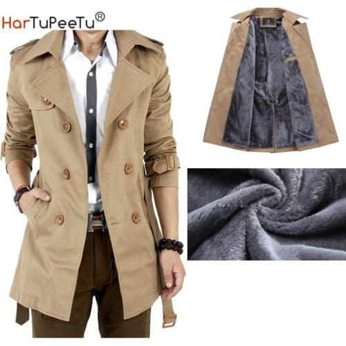 Мужские длинные тренчи HARTUPEETU China At AliExpress