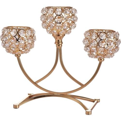 Crystal Candle Holder Sparking Candelabra Elegant Centerpiece Home Decor