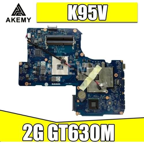 K95V K95VM K95VJ K95VB A95VM A95V A95VB A95VJ laptop motherboard For Asus 2G QCL90 LA-8223P Mainboard 2ram slots GT630M Tested