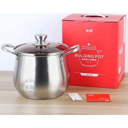 Stainless Steel Stew Pot Stewing Pot Spill Dual Handle Barrel-Type Ultra-High Pressure Pot Multi-Function Kitchen Pots Cookware