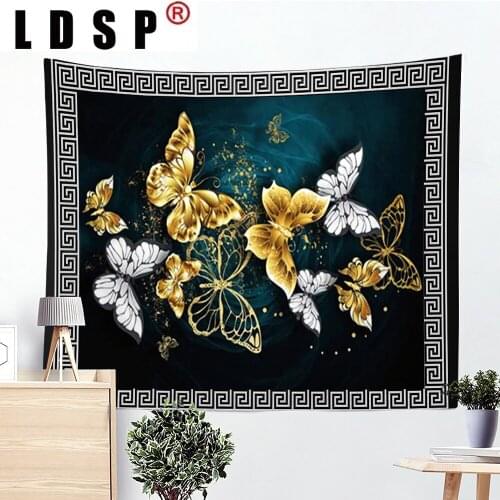 LDSP Butterfly Tapestry Hanging Covering Rugs Background Cloth Beach Mat Blanket Art Bedroom Living Dorm Home Decor Wall Art