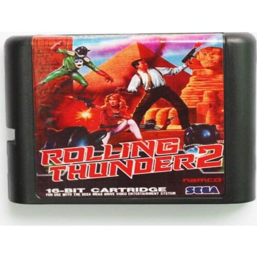 Hottest Rolling Thunder 2 16 bit MD Game Card For Sega Mega Drive For Genesis