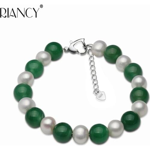 Fashion Charm Pearls Agate Bracelet Natural Freshwater white Pearl Bracelet Pearl Jewelry for Women wedding gift