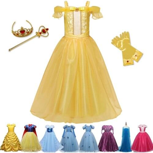 Fancy Halloween Carnival Dress Elegant Cosplay Customes Birthday Dress Up Girls Dress Princess Children Clothing
