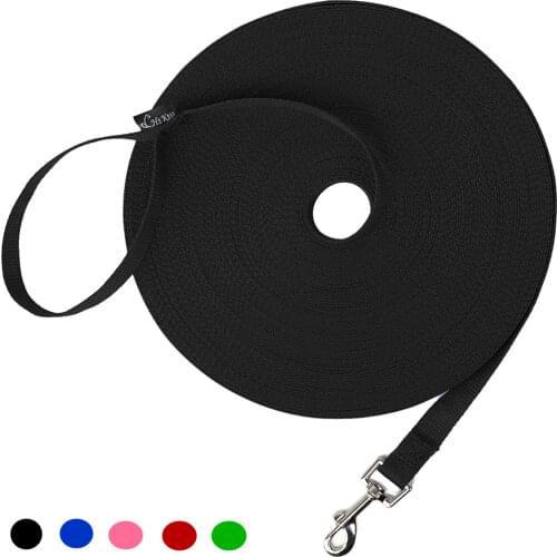 15ft 20ft 30ft 50ft 100ft Durable Nylon Dog Training Leash Pet Dog Outdoor Security Lead Leashes Great for Training,Play,Camping