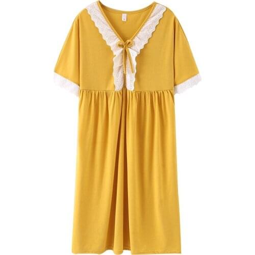 Plus Size 5XL Nightdress Female Cotton Summer Night Dress Loose Fat 100 Kg Princess Oversized Nightgown Women Casual Sleepwear