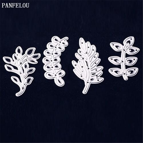 PANFELOU Easter Four floating leaves Scrapbooking card album paper die metal craft stencils punch cuts dies cutting