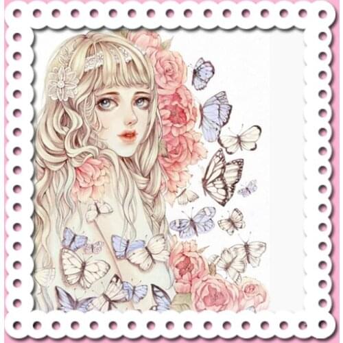 DABOXIBO The Girl In The Flower Clear Stamps Mold For DIY Scrapbooking Cards Making Decorate Crafts 2020 NEW Arrival