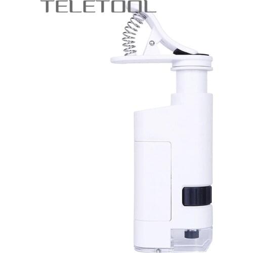 80-120X Adjustable Microscope Universal Portable Mobile Clip-Type Cellphone Microscope Cell Phone Magnifier Camera with Led Lamp