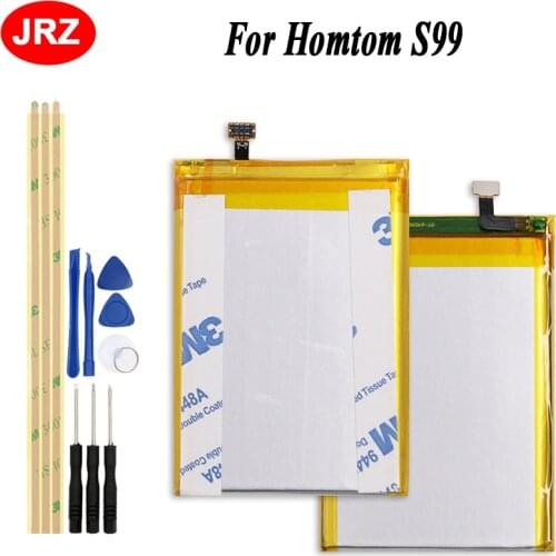 JRZ For Homtom S99 Backup Phone Battery ForHomtom S99 6200mAh Hight Capacity Replacement Batteries with Tools