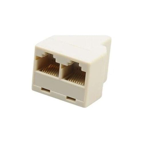 RJ45 Splitter Connector CAT5 LAN Ethernet Splitter Adapter 8P8C Network Extender Plug Coupler