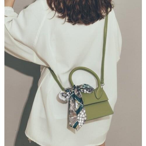 2021 Luxury Handbags Mini Women Bags Designer Silk Scarf Crossbady Bags for Women PU Leather Handbags Shoulder Bag Tote Clutch