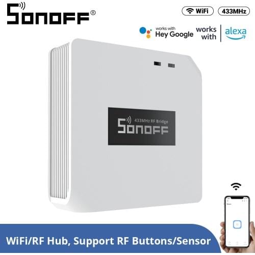 Sonoff RF Bridge WiFi 433MHz Replacement RF Remote Controller Universal Switch Intelligent Alexa Domotica Smart Home Automation