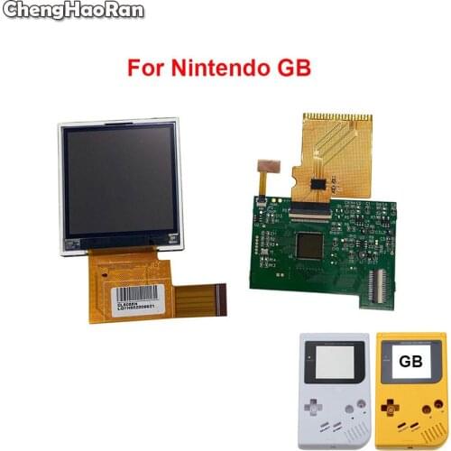 ChengHaoRan Backlight LCD Kits for Nintend GB backlight lcd screen High Brightness LCD with ribbon cable for GB DMG GBO Console