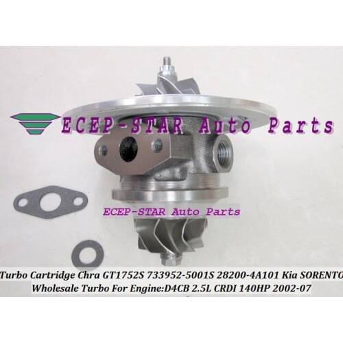 Turbo Cartridge CHRA GT1752S 733952 733952-5001S 733952-0001 28200-4A101 28201-4A101 Turbocharger For KIA SORENTO D4CB 2.5L CRDI