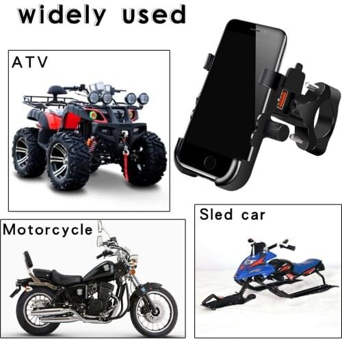 Universal QC 3.0 USB Motorcycle Charger Phone Holder Waterproof 12V MotorBike Mobile Phone Mount Power Adapter Handlebar
