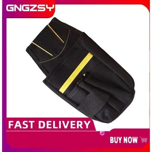 Hardware Mechanics Canvas Waterproof Oxford&PVC Car Wrap Tool Waist Bag Carpenter Electrician Repair Drill Clamp Pockets D07B